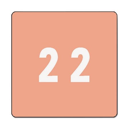 Smead Smead, NUMERICAL END TAB FILE FOLDER LABELS, 2, 1.5 X 1.5, PINK, 250/ROLL 67422